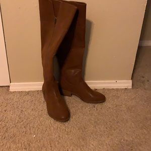 NEW Knee high brown leather suede boots